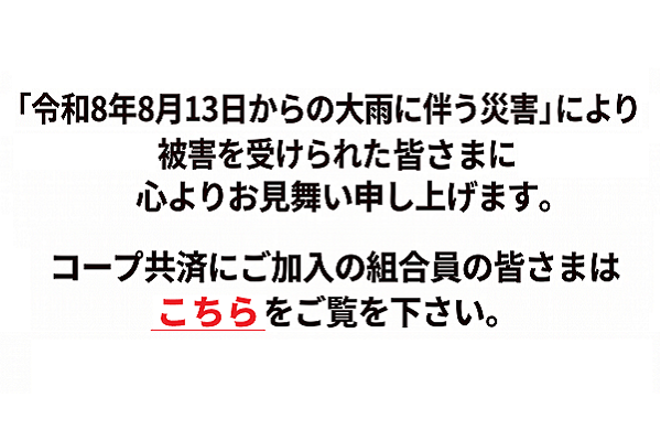 「令和8年8月13日からの大雨に伴う災害」により