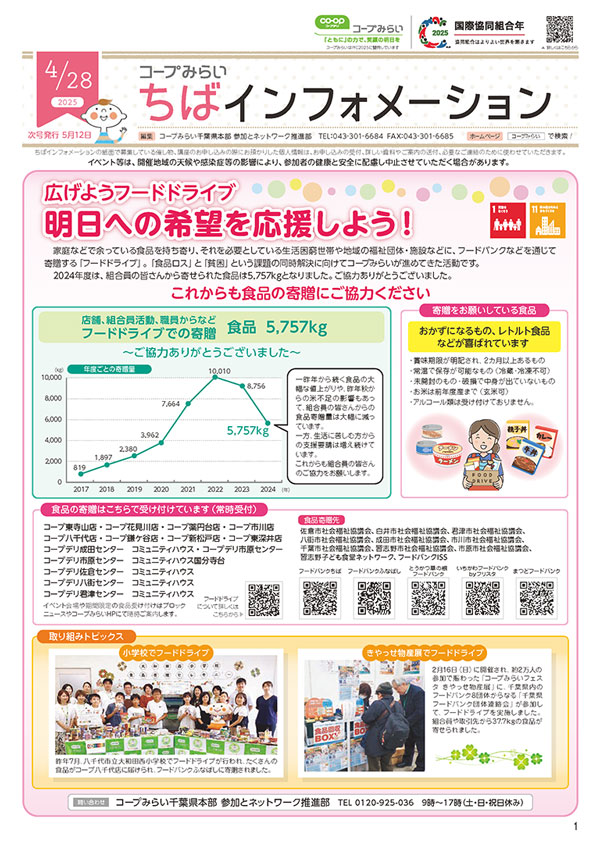 「コープみらい ちばインフォメーション」のイメージ