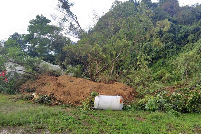 土砂崩れによる農業用資材の被害